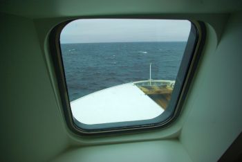 From a  bow window