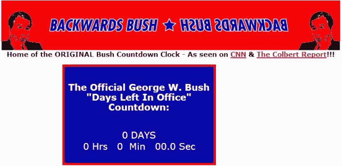 Backwards Bush Clock