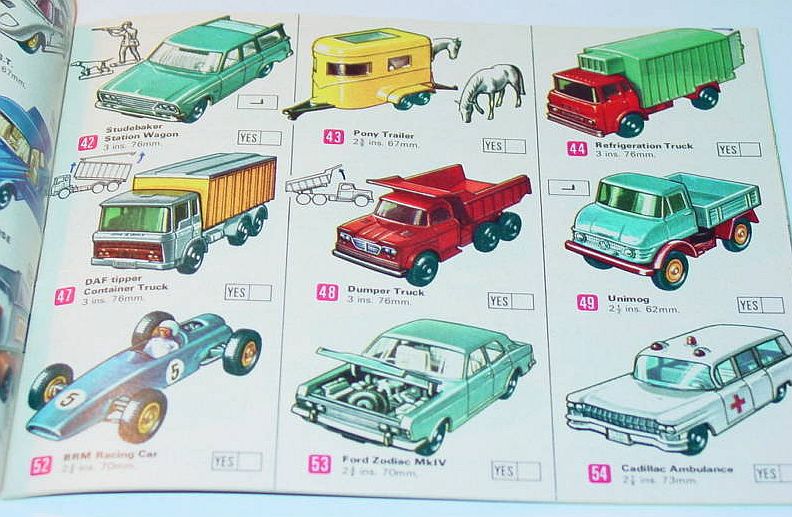 Matchbox catalog page